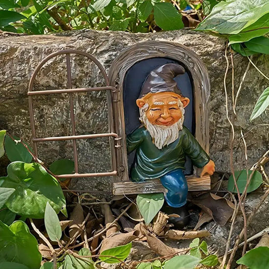 Decoration jardin nain cache
