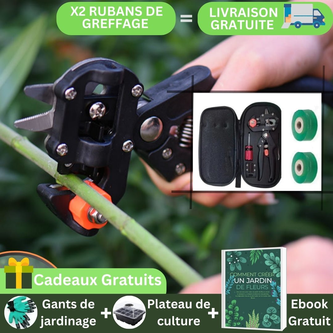 CoupeGreff™ - Kit sécateur de greffage - Jardin Frais