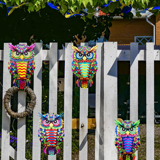 decoration de jardin hibou barriere