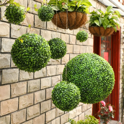 decoration jardin boule gazon vert