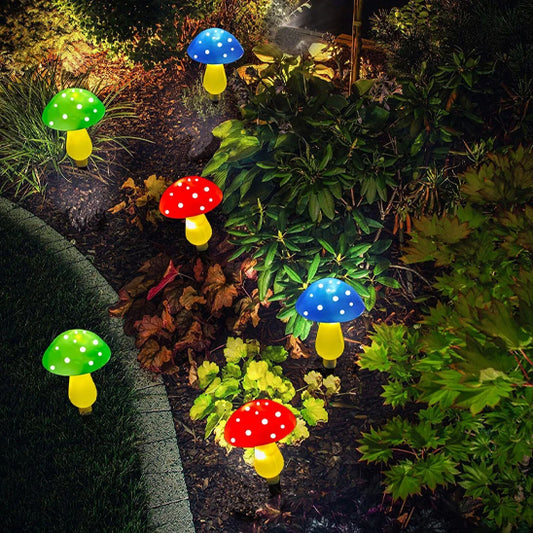 decoration jardin champignon allee