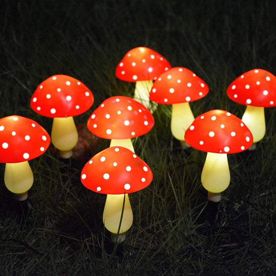 decoration jardin champignon rouge
