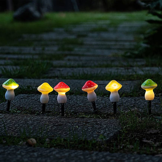 decoration jardin champignon terre