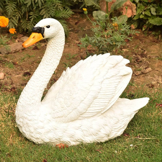 decoration jardin cygne nature
