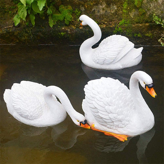 decoration jardin cygne trois