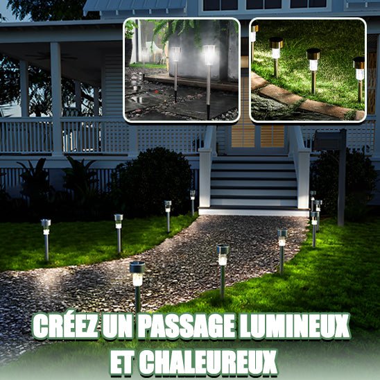 Éclairage Extérieur Économique et écologique | Lampes Solaires Élégantes™ - Jardin Frais