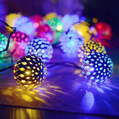 Guirlande Lumineuse Solaire - Boules Lumineuses - Jardin Frais