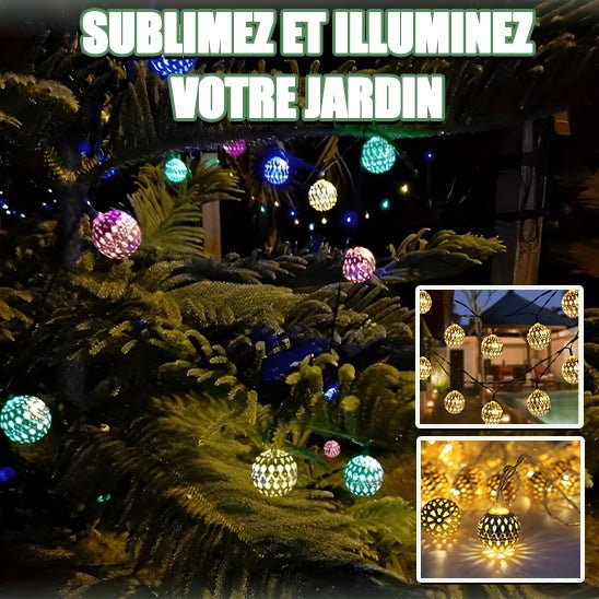 Guirlande Lumineuse Solaire - Boules Lumineuses - Jardin Frais