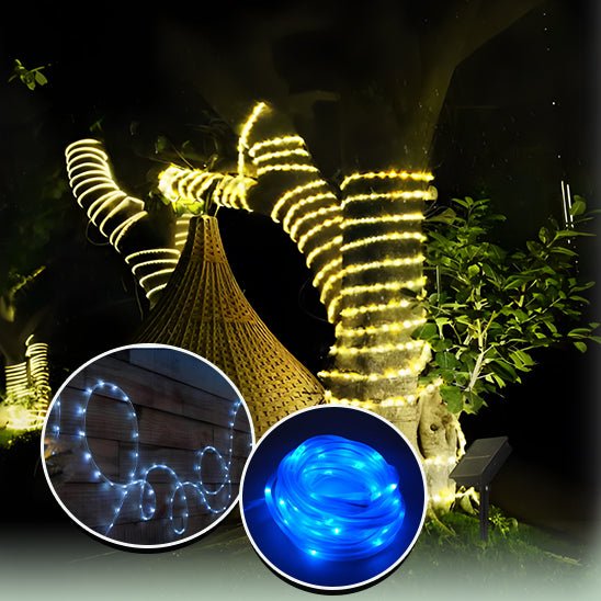 Guirlandes Lumineuses Solaires Extérieures - Tube Brillant - Jardin Frais