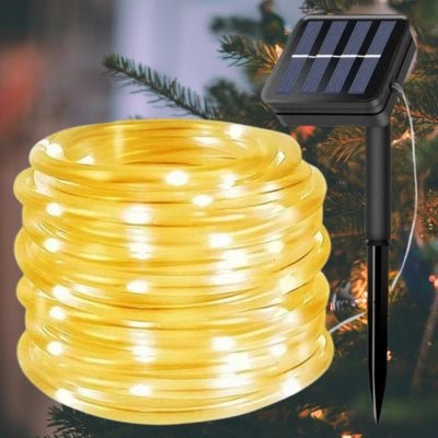 Guirlandes Lumineuses Solaires Extérieures - Tube Brillant - Jardin Frais