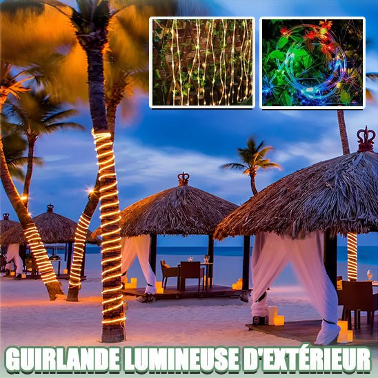 Guirlandes Lumineuses Solaires Extérieures - Tube Brillant - Jardin Frais