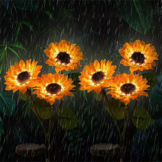 lampe solaire de jardin pluie