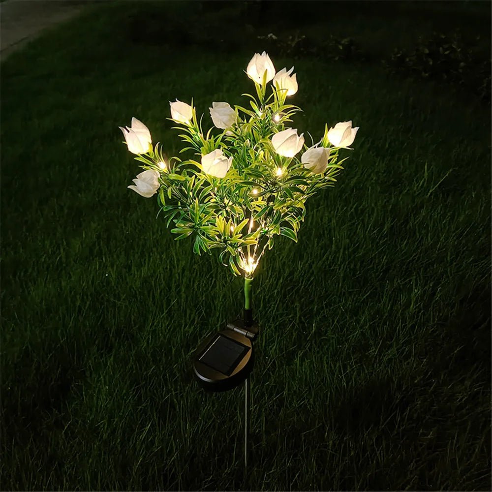 Lampe Solaire pour le Jardin - Fleurs Lumineuses - Jardin Frais