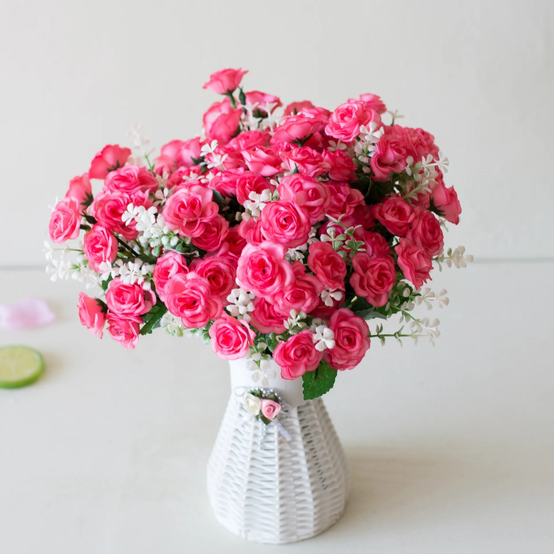 plante artificielle interieur rose