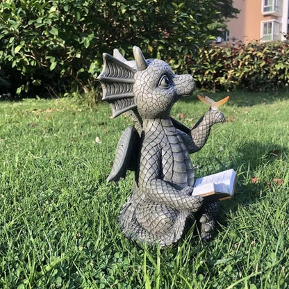 sculpture jardin dragon cote