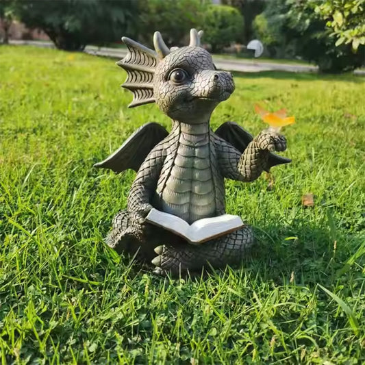 sculpture jardin dragon nature