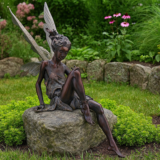 sculpture jardin fee noir