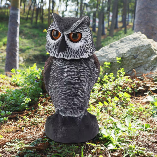 sculpture jardin hibou nature