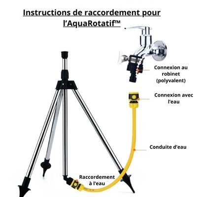 AquaRotatif™ - Arroseur rotatif automatique à trépied - Jardin Frais